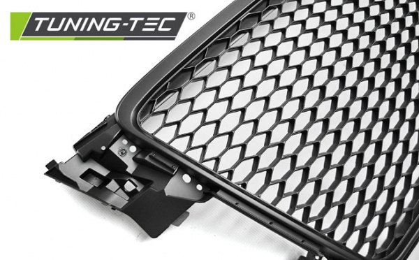 Upgrade Sportgrill / Kühlergrill für Audi A4 B8 (8K) 08-11 matt schwarz in Wabendesign